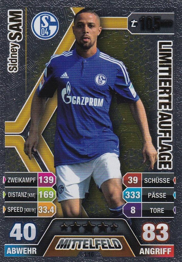 Sidney Sam - FC Schalke 04 - Topps Match Attax 2014 - Limitierte Auflage - Nr. LE 16