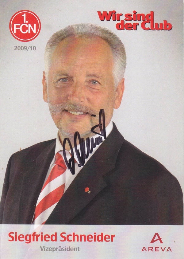 Siegfried Schneider 1.FC Nürnberg Vize Präsident