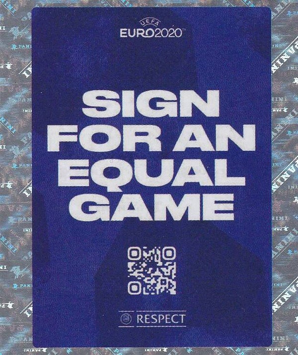 Sign for an Equal Game / Panini EM 2020 / Glitzer / Nr. 5