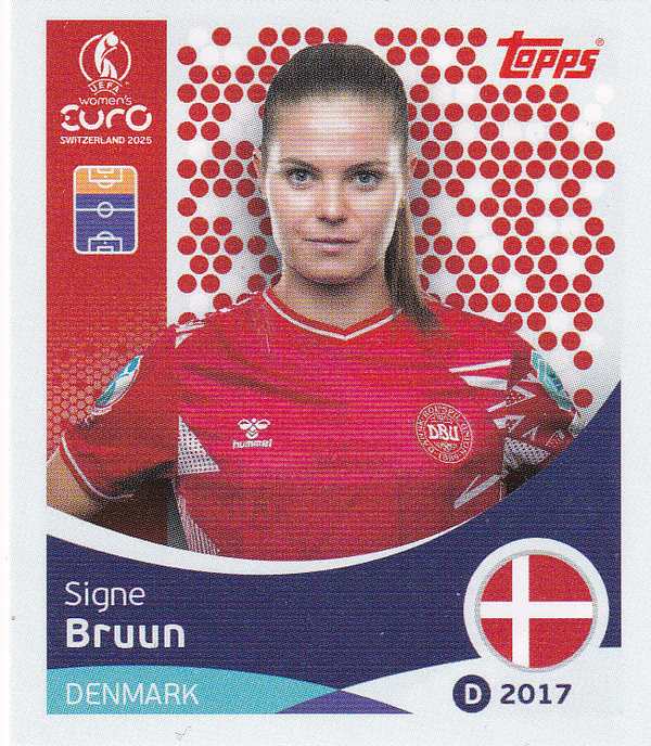Signe Bruun - Dänemark - Topps Frauen EM 2025 - Basis Bild - Nr. 220