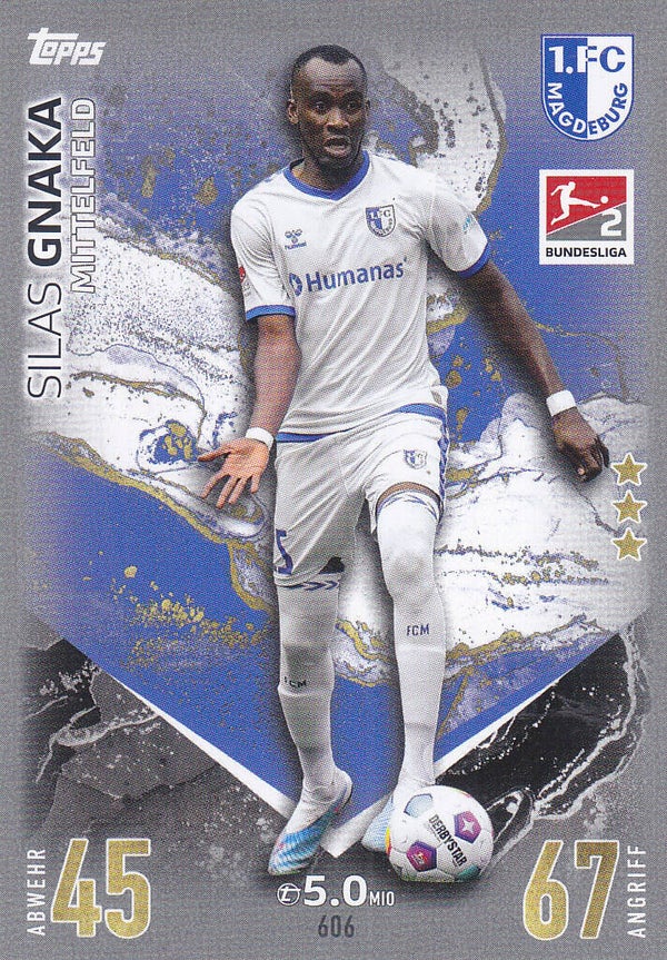 Silas Gnaka / 1.FC Magdeburg / Topps Match Attax Extra 2023 / Karten Nr. 606