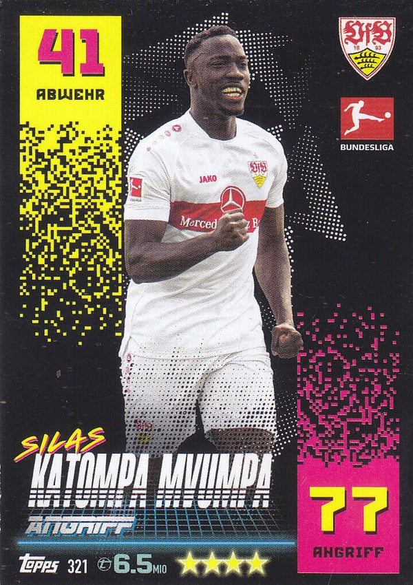 Silas Katompa Mvumpa VFB Stuttgart Basis Karte Nr.321
