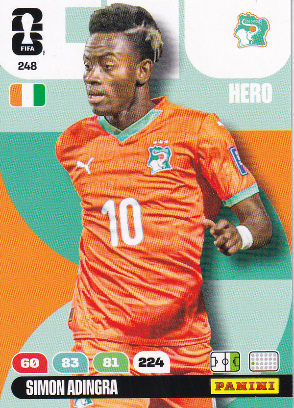 Simon Adingra - Elfenbeinküste - Panini WM 2026 - Hero - Nr. 248