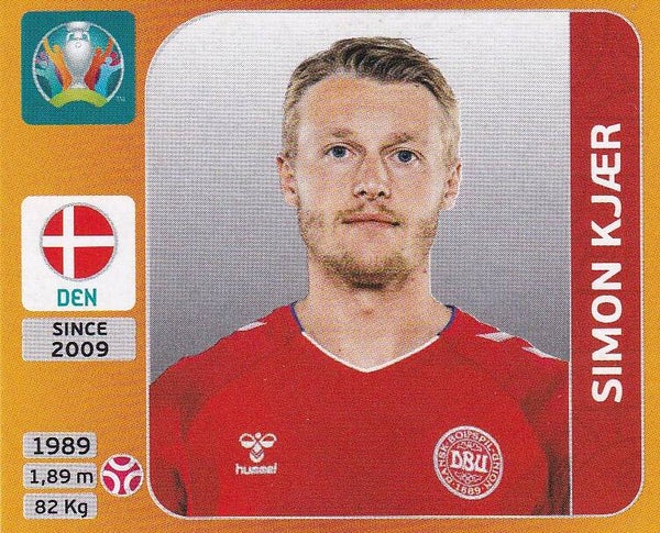 Simon Kjaer / Dänemark / Panini EM 2020 / Basis Bild / Nr. 161