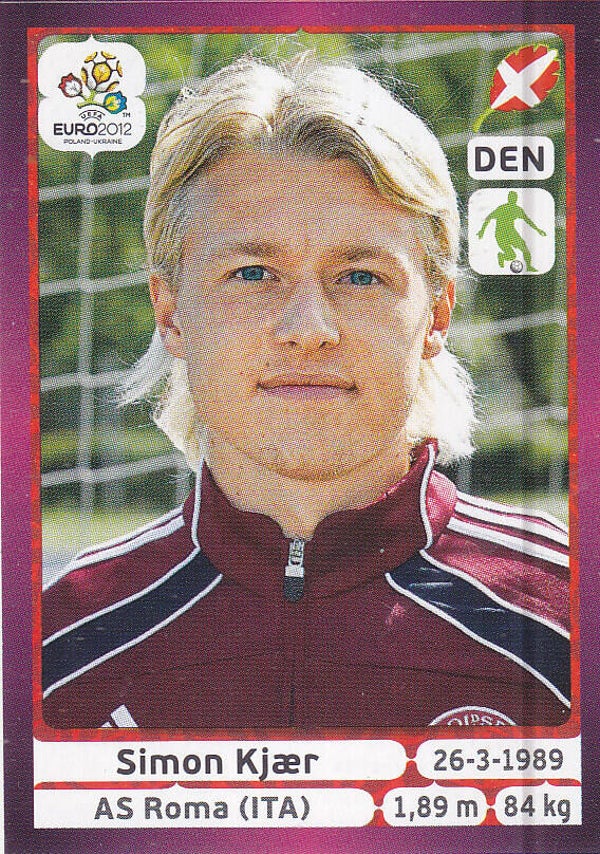 Simon Kjaer / Dänemark / Panini EM 2012 / Basis Bild / Nr. 203