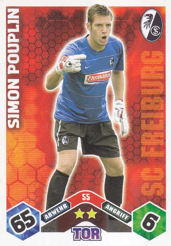 Simon Pouplin / SC Freiburg / Topps Match Attax 2010 / Basis Karte / Nr.55