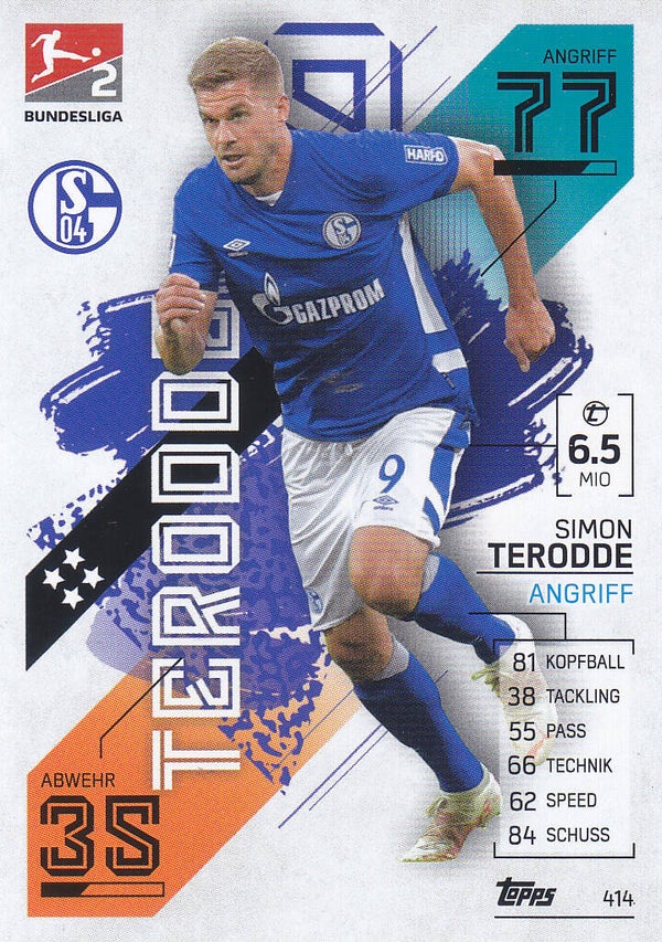 Simon Terodde / FC Schalke 04 / Topps Match Attax 2021 / Basis Karte / Nr. 414