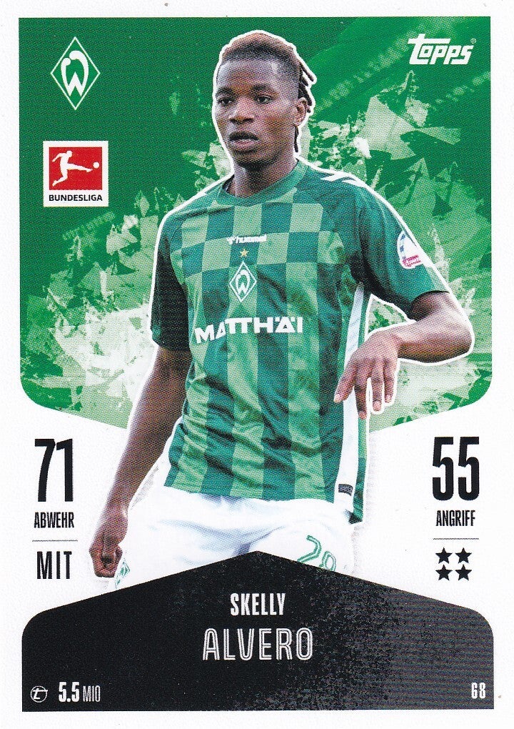 Skelly Alvero - SV Werder Bremen - Topps Match Attax 2024 - Basis Karte - Nr. 68