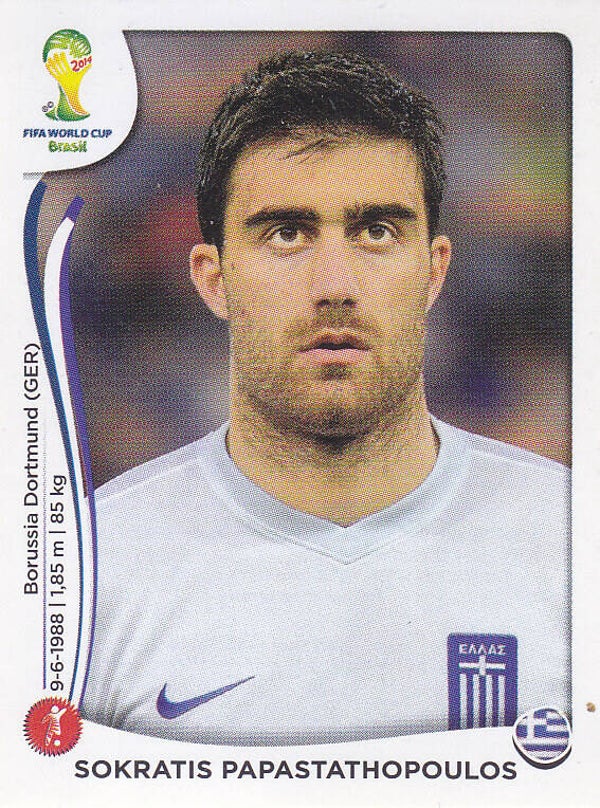 Sokratis Papastathopoulos / Griechenland / Panini WM 2014 / Basis Bild / Nr.207