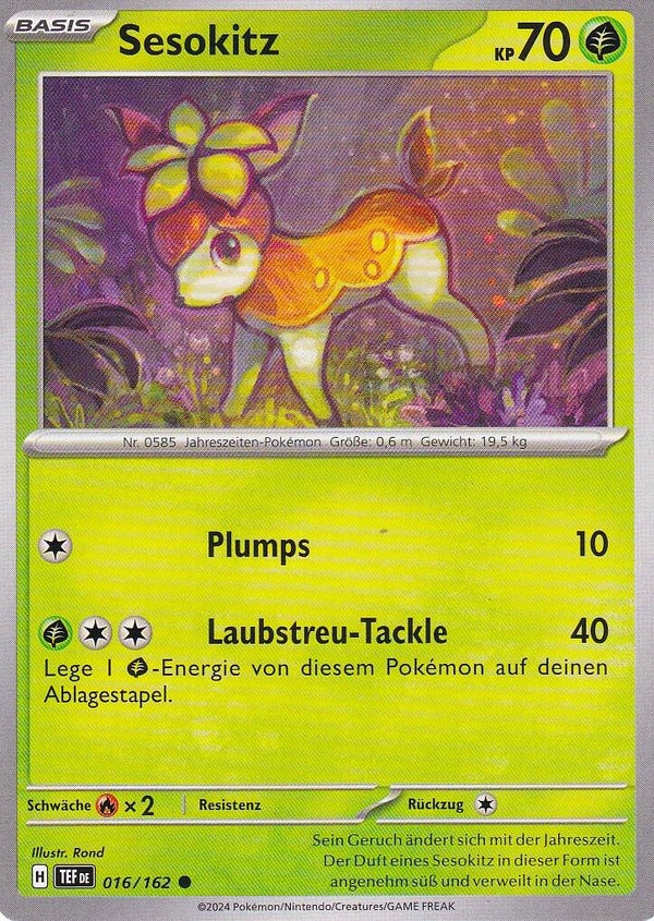 Sosokitz / Pokemon / Gewalten der Zeit 2024 / Basis Karte / Nr. 016/162