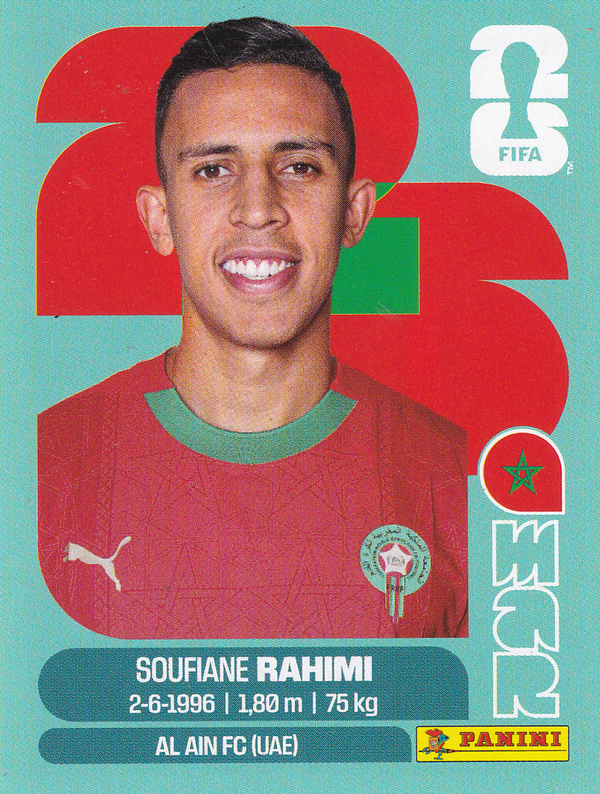 Soufiane Rahimi - Marokko - Panini WM 2026 - Basis Bild - MAR18