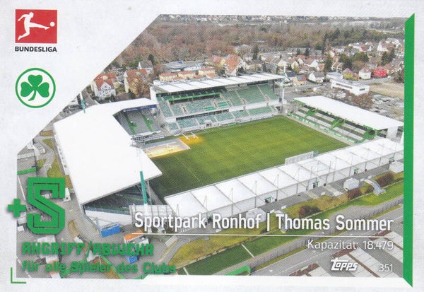 SpVgg Greuther Fürth - Topps Match Attax 2021 - Sportpark Ronhof - Nr. 351