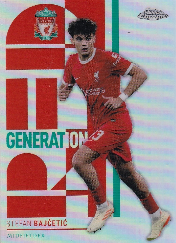 Stefan Bajcetic - FC Liverpool - Topps Uefa Club Competition 2023 - Chrome - Nr. GR-2