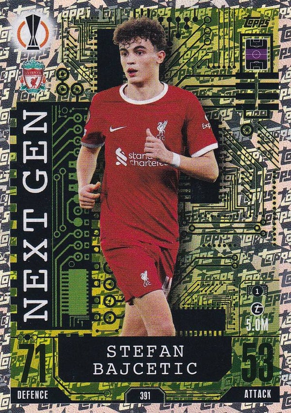Stefan Bajcetic / FC Liverpool / Topps Champions League 2023 / Next Gen / Nr. 391