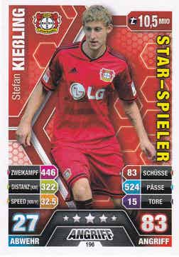 Stefan Kießling / Bayer 04 Leverkusen / Topps Match Attax 2014 / Star-Spieler / Nr 196