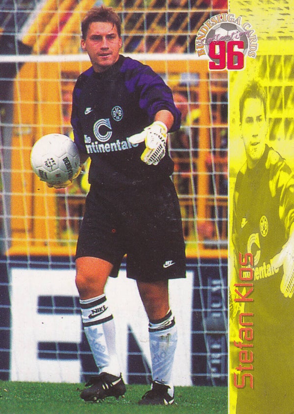 Stefan Klos - Borussia Dortmund - Panini Bundesliga 1996 - Basis Karte - Nr. 14