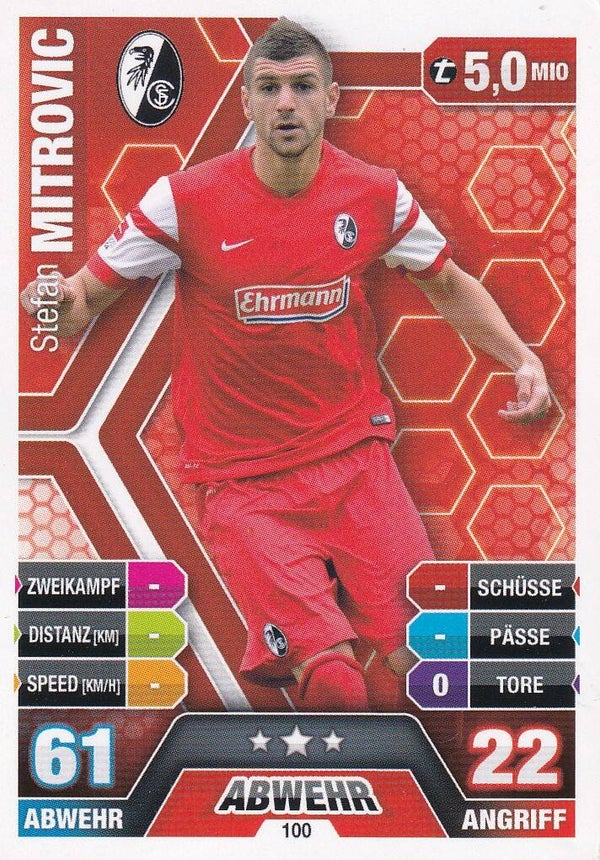 Stefan Mitrovic / SC Freiburg / Topps Match Attax 2014 / Basis Karte / Nr. 100