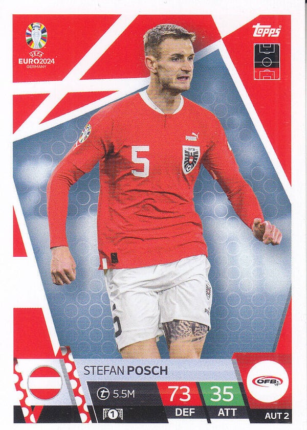 Stefan Posch / Österreich / Topps EM 2024 / Basis Karte / Nr. AUT 2