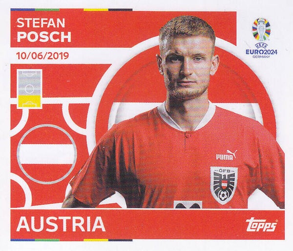 Stefan Posch / Österreich / Topps EM 2024 / Basis Bild / Nr. AUT 5