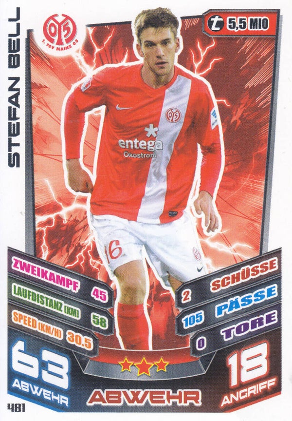 Stefan Bell 1.FSV Mainz 05 Basis Karte Nr.481