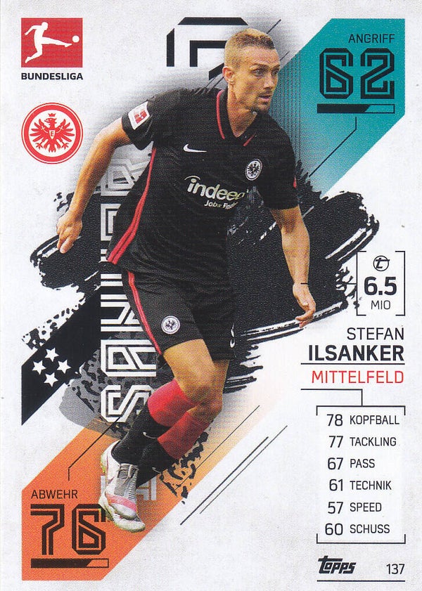 Stefan Ilsanker / Eintracht Frankfurt / Topps Match Attax 2021 / Basis Karte / Nr.137