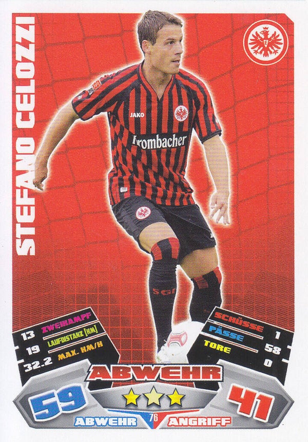 Stefano Celozzi / Eintracht Frankfurt / Topps Match Attax 2012 / Basis Karte / Nr.76