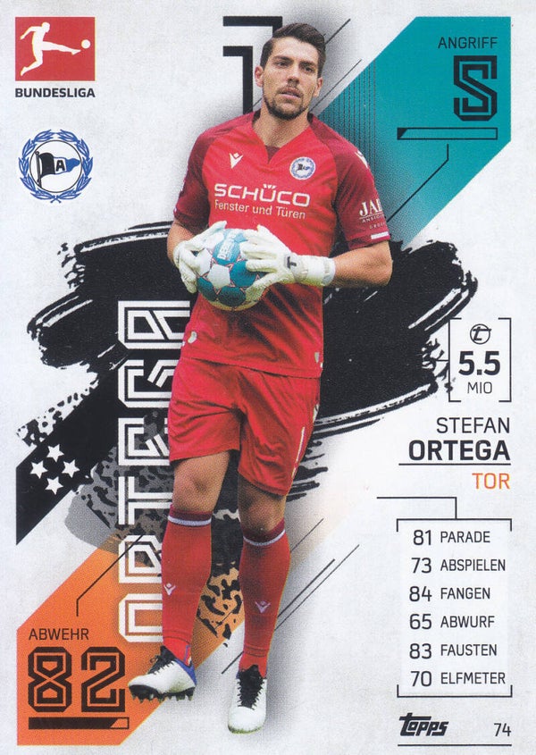 Stefan Ortega / Arminia Bielefeld / Topps Match Attax 2021 / Basis Karte / Nr. 74