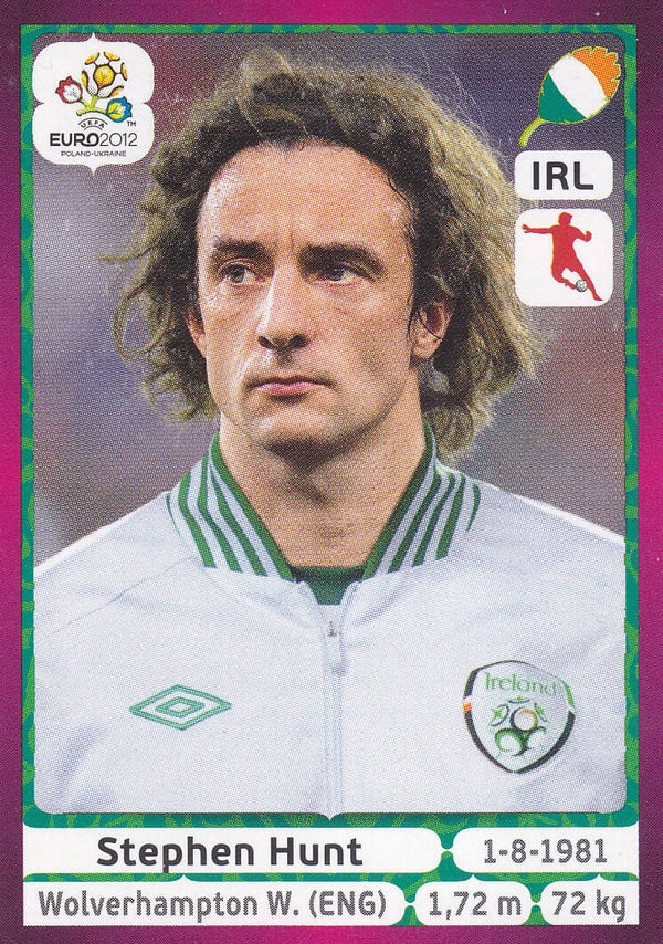 Stephen Hunt / Irland / Panini EM 2012 / Basis Bild / Nr. 358