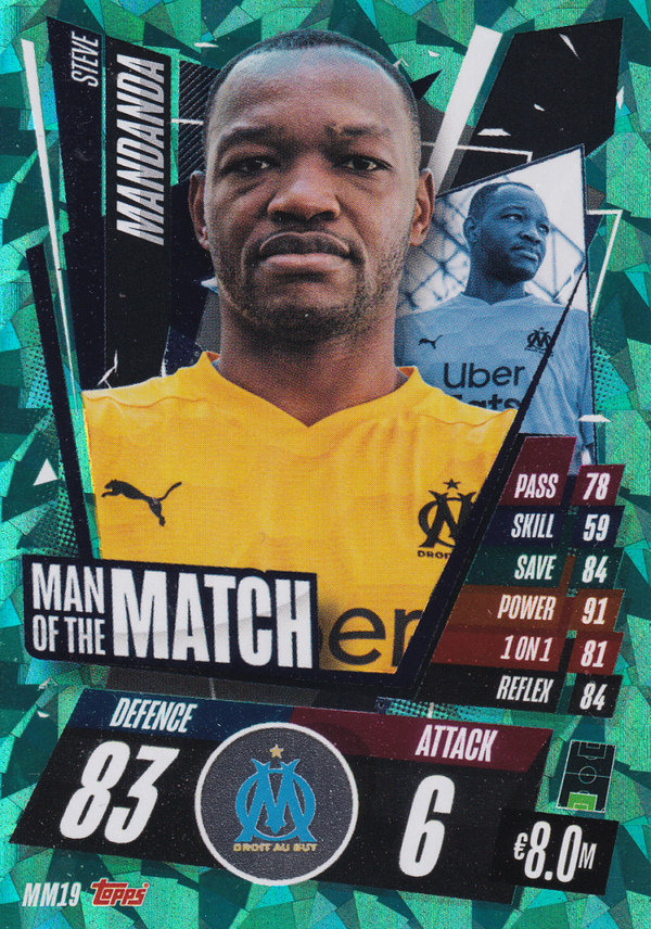 Steve Mandanda - Olympique Marseille - Topps Champions League 2020 - Man of the Match - MM19