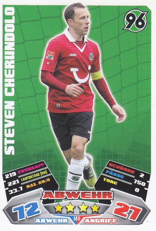 Steven Cherundolo / Hannover 96 / Topps Match Attax 2012 / Basis Karte / Nr. 148