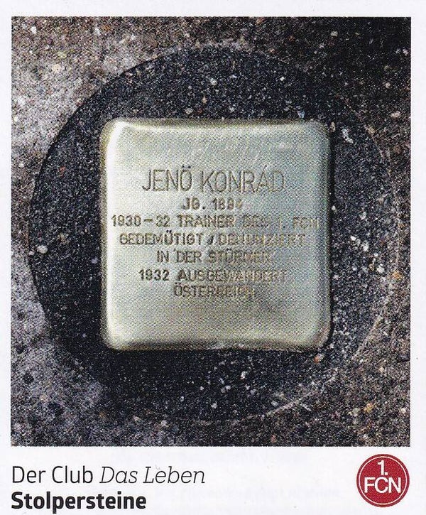 Stolpersteine / Panini 125 Jahre 1.FC Nürnberg / Der Club und das Leben / Nr. 276