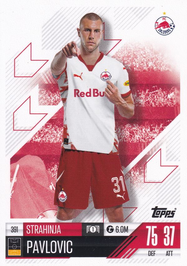 Strahinja Pavlovic - RB Salzburg - Topps Champions League 2024 - Basis Karte - Nr. 391