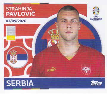Strahinja Pavlovic / Serbien / Topps EM 2024 / Basis Bild / Nr. SRB 5