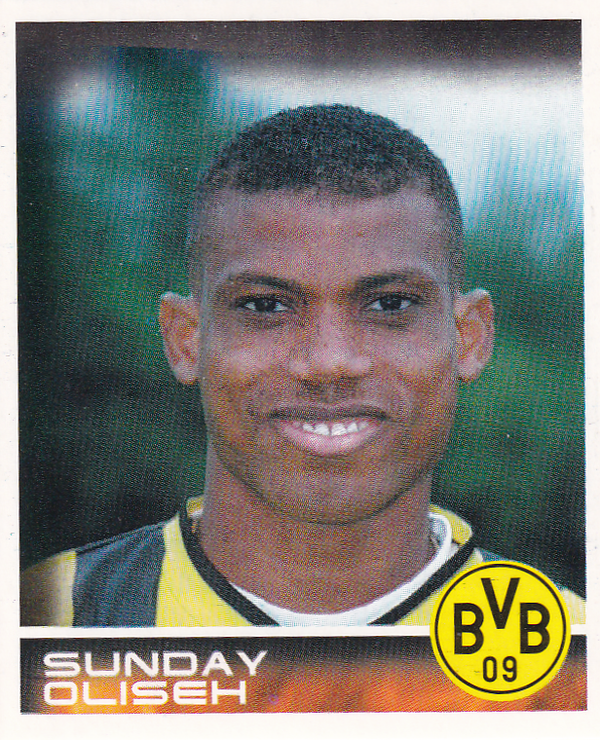 Sunday Oliseh - Borussia Dortmund - Panini Bundesliga 2001 - Basis Bild - Nr. 129