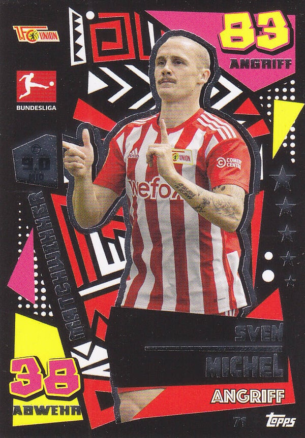 Sven Michel 1.FC Union Berlin Matchwinner Karten Nr.71