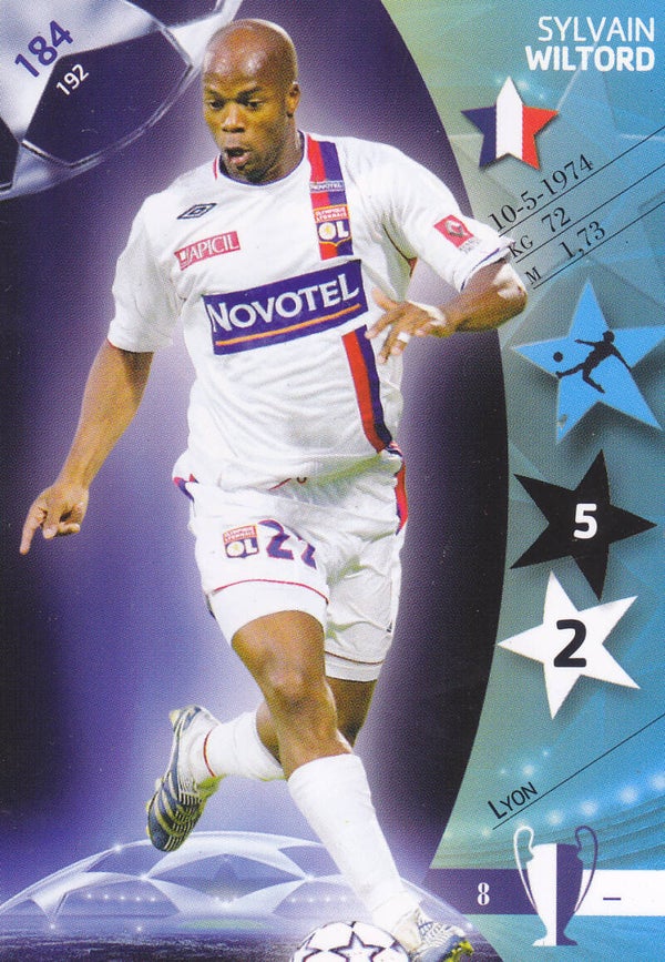 Sylvain Wiltord / Olympique Lyon / Panini Champions League 2007 / Basis Karte / Nr.184