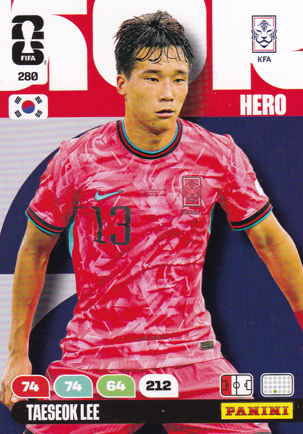 Taeseok Lee - Südkorea - Panini WM 2026 - Hero - Nr. 280