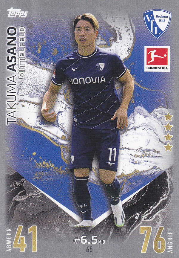 Takuma Asano / VFL Bochum / Topps Match Attax 2023 / Basis Karte / Nr.65