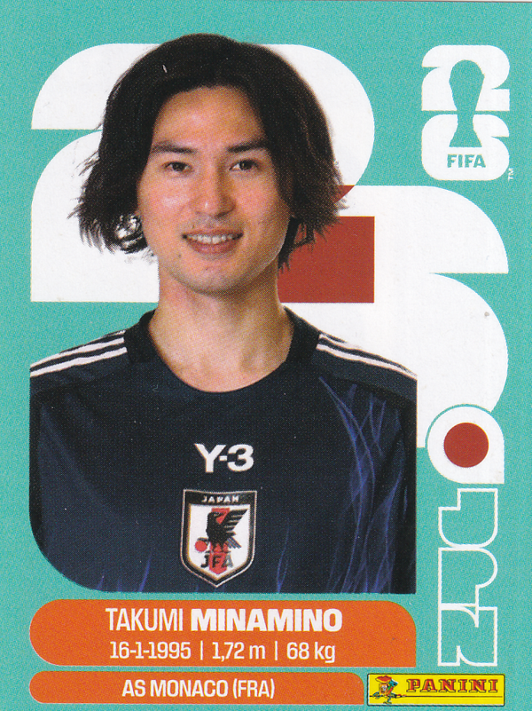 Takumi Minamino - Japan - Panini WM 2026 - Basis Bild - JPN16