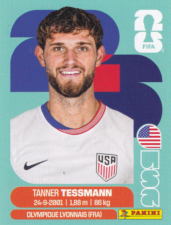 Tanner Tessmann - USA - Panini WM 2026 - Basis Bild - Nr. USA 9