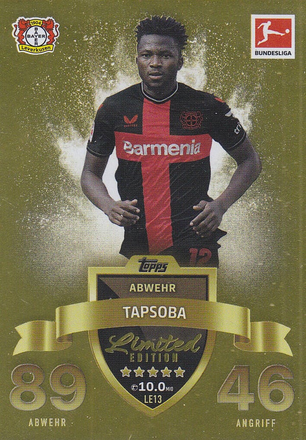 Edmond Tapsoba / Bayer Leverkusen / Topps Match Attax 2023 / Limited Edition / LE13