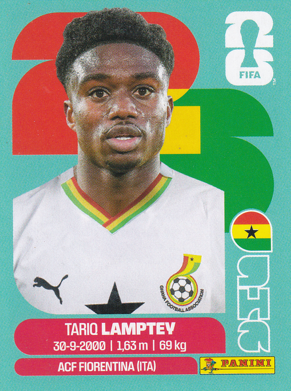 Tario Lamptey - Ghana - Panini WM 2026 - Basis Bild - GHA3