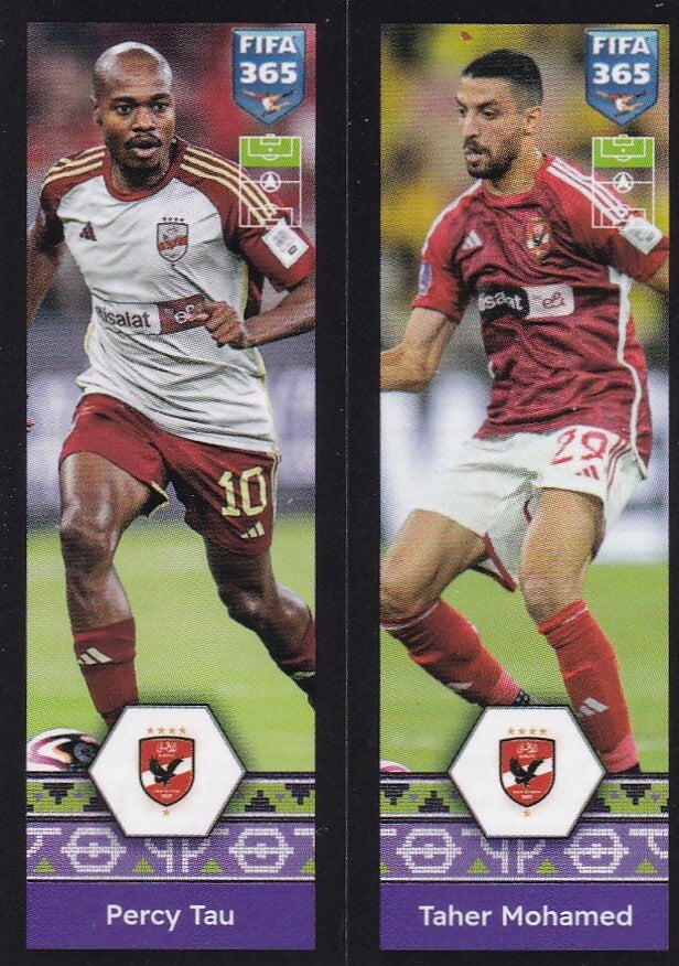 Percy Tau & Taher Mohamed - Nam Dinh FC - Panini Fifa 365 Jahr 2025 - Basis Doppelbild - Nr. 410 A+B