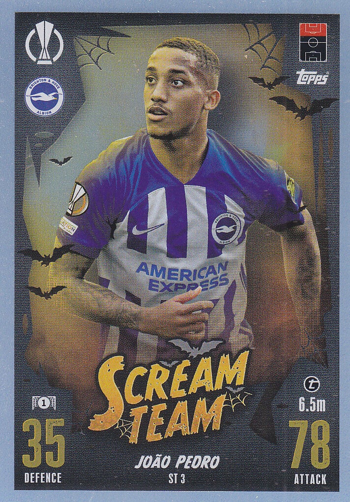 Joäo Pedro / Brighton & Hove Albion FC / Topps Champions League 2023 / Scream Team / Nr. ST3