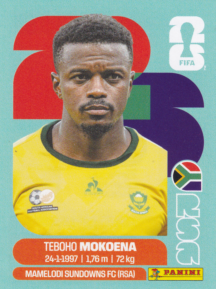 Teboho Mokoena - Südafrika - Panini WM 2026 -  Basis Bild - Nr. RSA11
