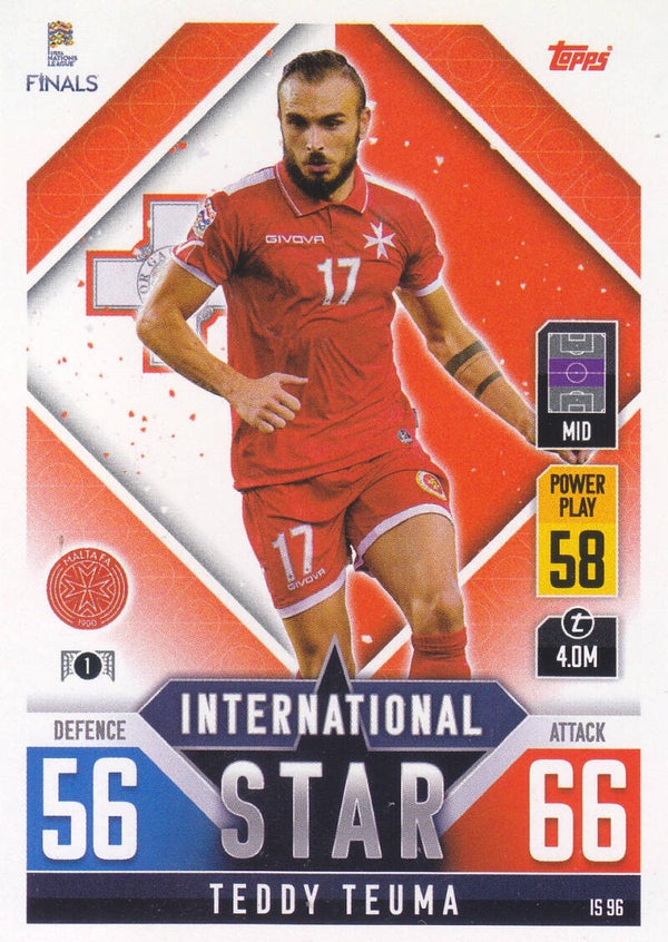 Teddy Teuma / Malta / Topps Uefa Nations League Fianals 2022 / International Star / Nr. IS 96