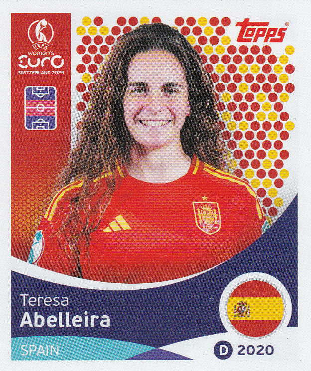 Teresa Abelleira - Spanien - Topps Frauen EM 2025 - Basis Bild - Nr. 102