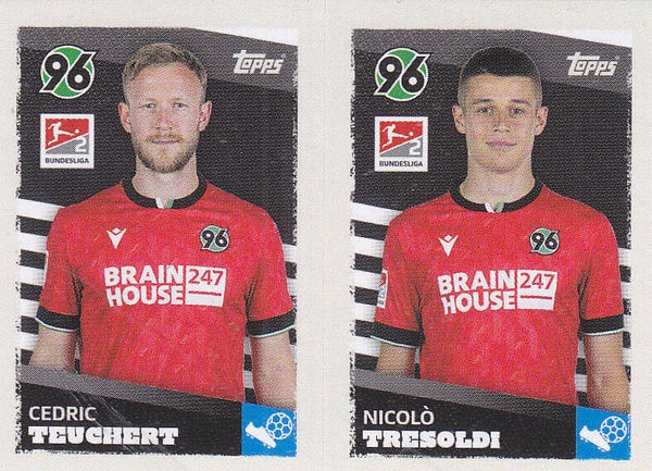 Cedric Teuchert & Nicolo Tresoldi / Hannover 96 / Topps Bundesliga 2023 / Basis Doppelbild - Nr.427 428
