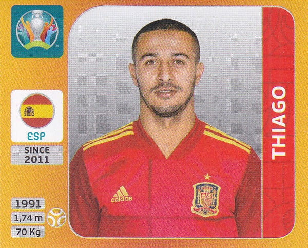 Thiago / Spanien / Panini EM 2020 / Basis Bild / Nr. 528