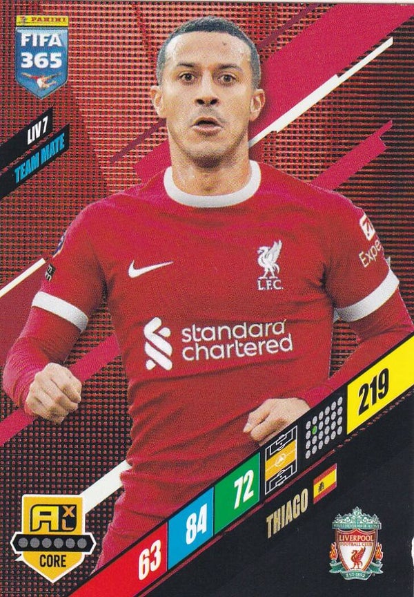 Thiago - FC Liverpool - Panini Fifa 365 Jahr 2024 - Team Mate - Nr. LIV 7